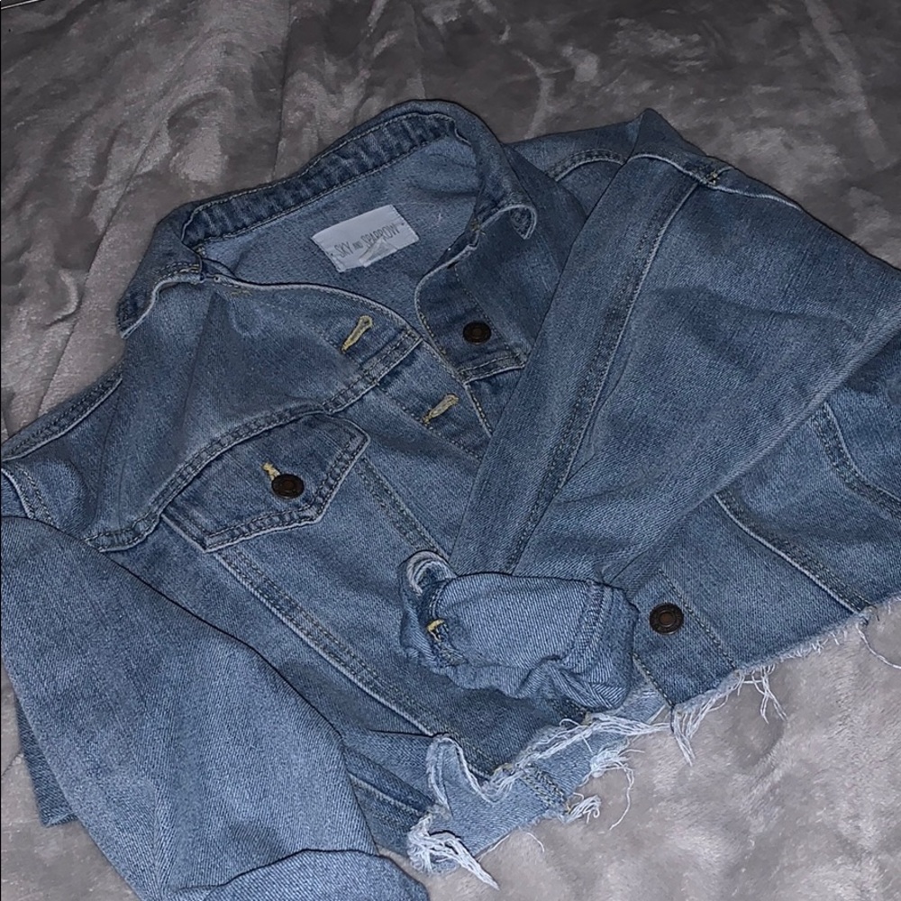 Crop jean jacket